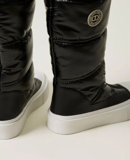 Wattierter Stiefel Mit Logo