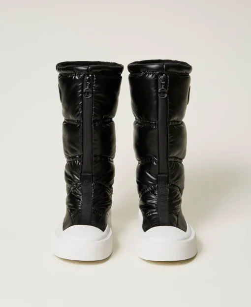 Wattierter Stiefel Mit Logo