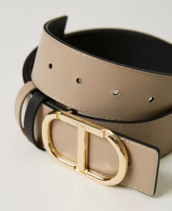 Wendegürtel Aus Leder Mit Oval T