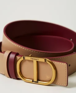 Wendegürtel Aus Leder Mit Oval T