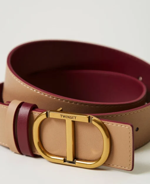 Wendegürtel Aus Leder Mit Oval T
