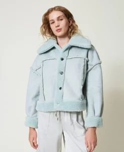 Wendejacke Mit Pelzimitat