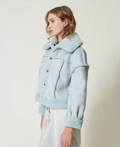 Wendejacke Mit Pelzimitat