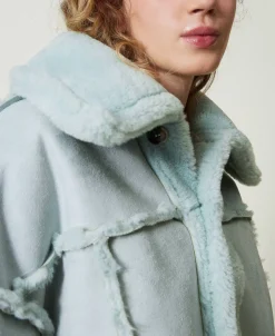 Wendejacke Mit Pelzimitat