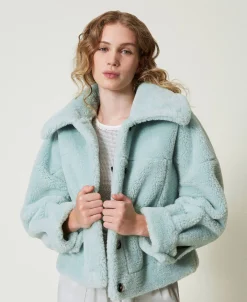Wendejacke Mit Pelzimitat