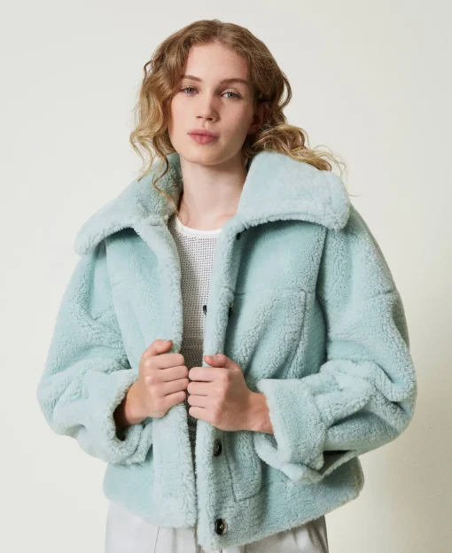 Wendejacke Mit Pelzimitat