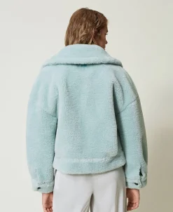Wendejacke Mit Pelzimitat