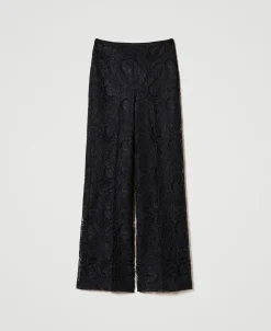 Wide-Leg-Hose Aus Makrameespitze