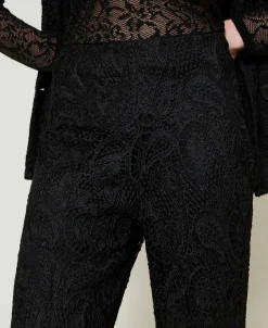 Wide-Leg-Hose Aus Makrameespitze
