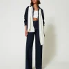 Wide-Leg-Jeans Mit Alloverstrass