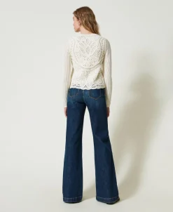 Wide-Leg-Jeans Mit Fünf Taschen