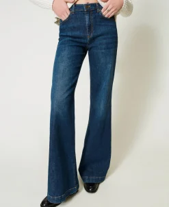 Wide-Leg-Jeans Mit Fünf Taschen