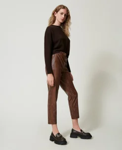 Zigarettenhose Aus Eidechsenlederimitat