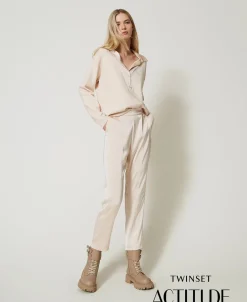 Zigarettenhose Aus Satin