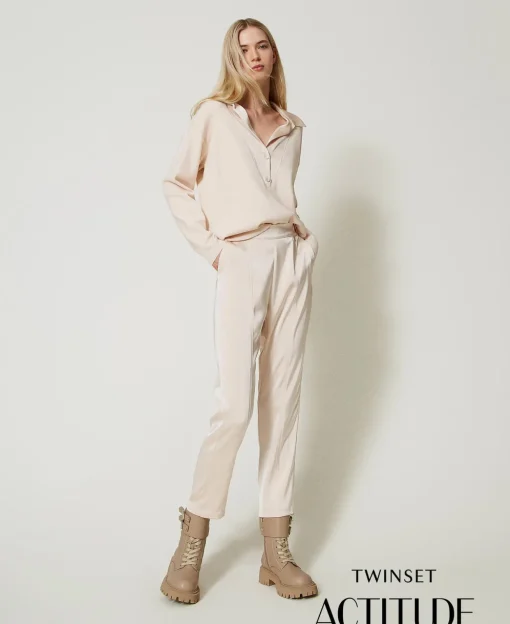 Zigarettenhose Aus Satin