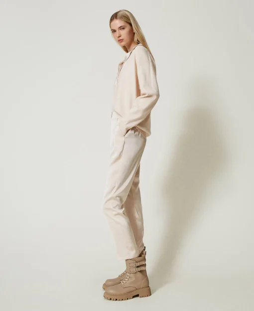 Zigarettenhose Aus Satin